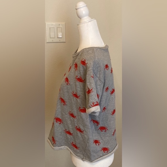 Anthropologie by Maeve top Size Small Embroidered Crab New - Picture 6 of 7